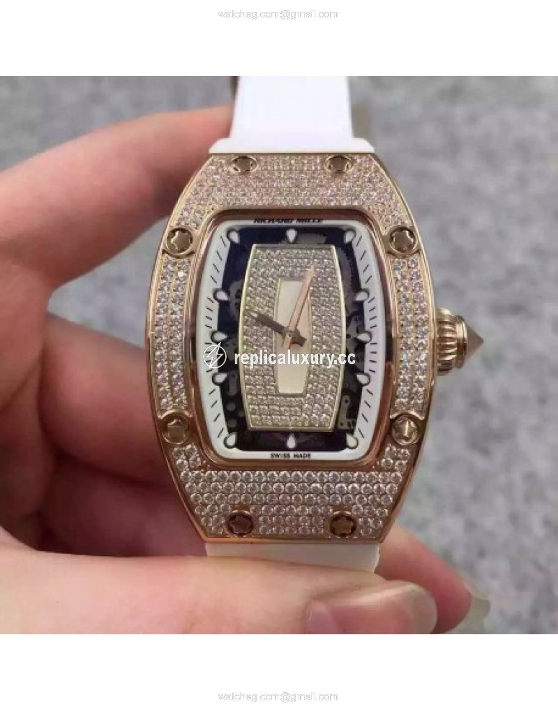 Richard Mille RM07 Ladies Rose Gold & Diamonds White & Diamonds 