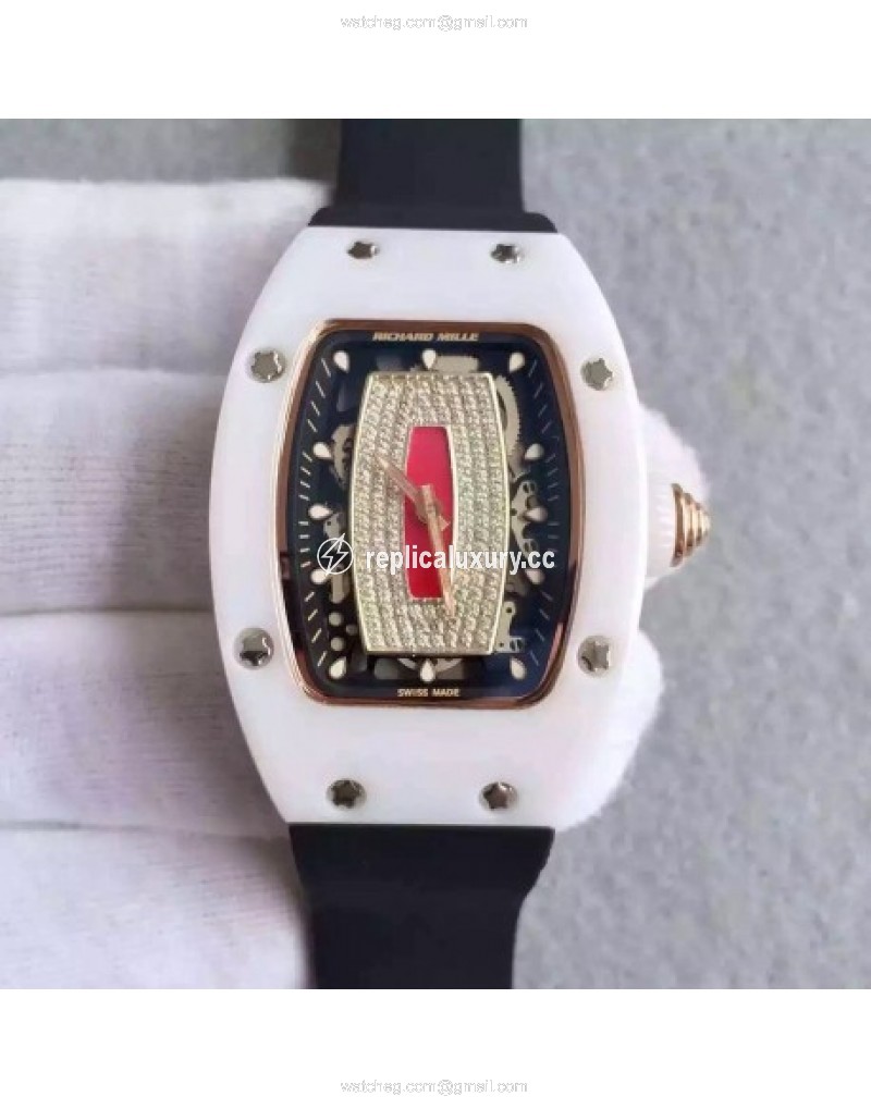 Richard Mille RM07 Ladies Ceramic Red & Diamonds 
