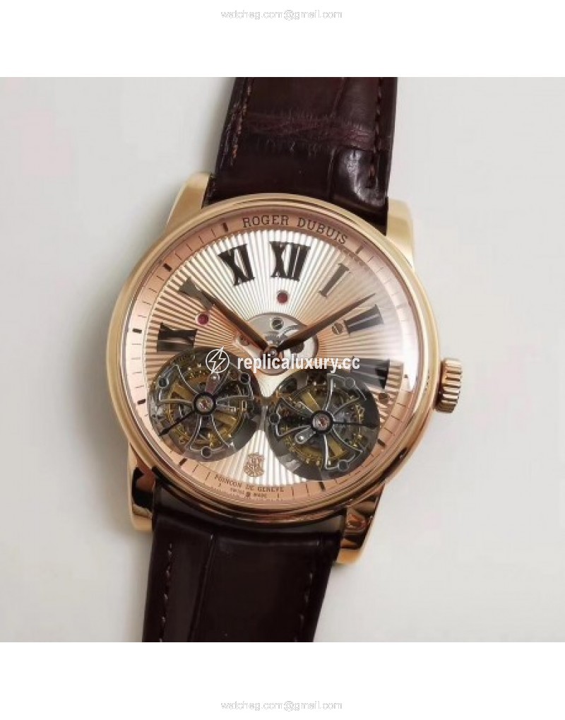 Roger Dubuis Hommage Double Flying Tourbillon RDDBHO0562 JB Rose Gold Rose Gold 