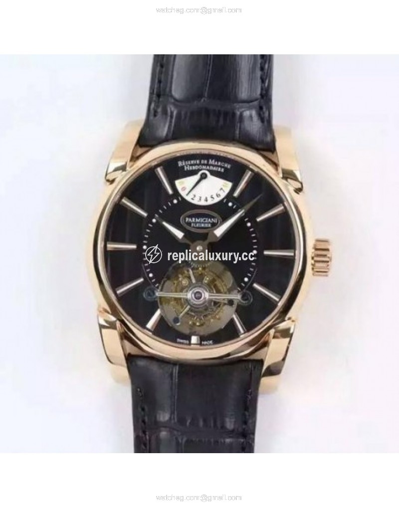 Parmigiani Fleurier Tonda Tourbillon Rose Gold Black 
