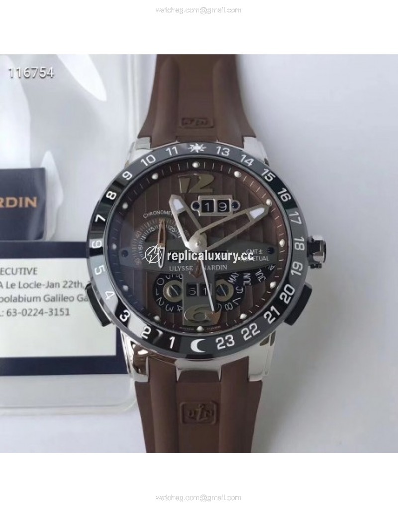 Ulysse Nardin El Toro GMT +/- Perpetual Calendar 320-00-3 TWA Stainless Steel Chocolate 