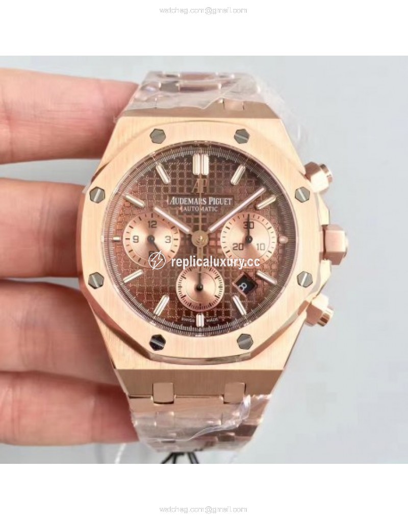 Audemars Piguet Royal Oak Chronograph 26331 JH Rose Gold Chocolate 