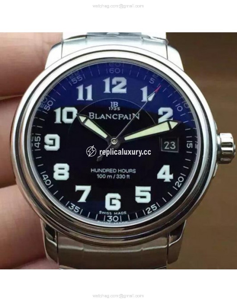 Blancpain Leman Hundred Hours Stainless Steel Black 