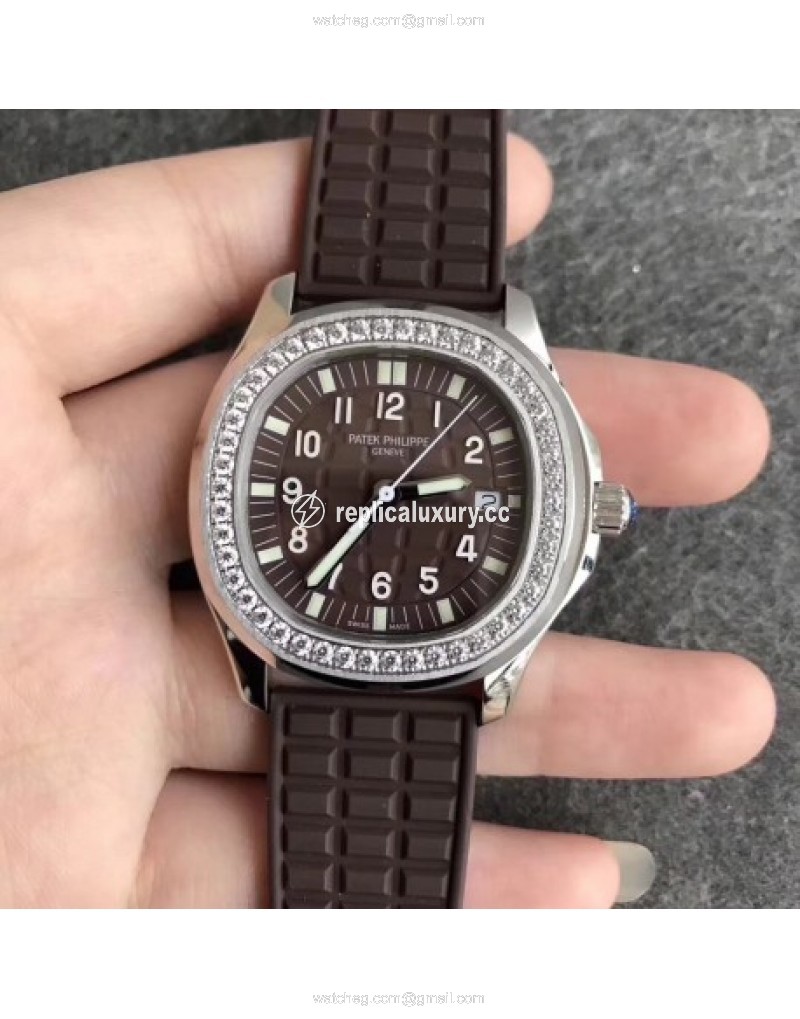 Patek Philippe Aquanaut Luce Ladies 5067A-023 Noob Stainless Steel & Diamonds Chocolate 