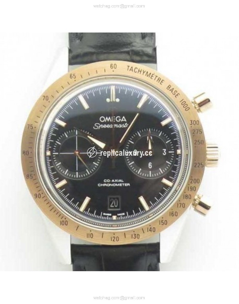 Omega Speedmaster ?57 Chronograph 41.5MM 331.22.42.51.01.001 OM Stainless Steel & Rose Gold Black 