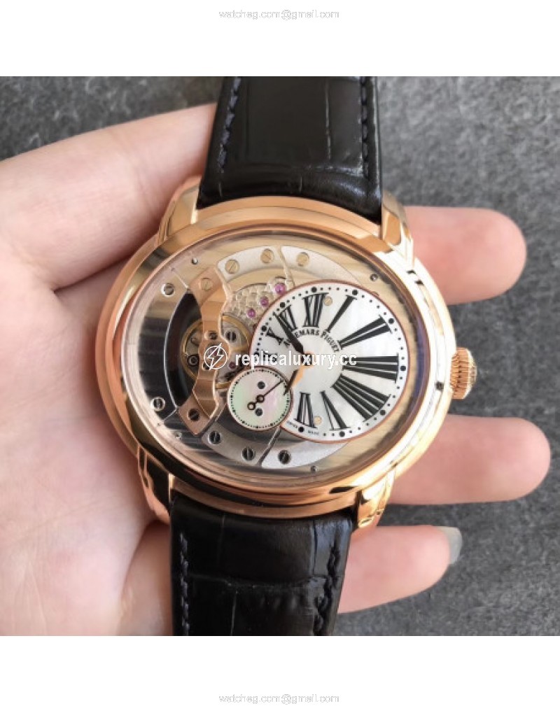 Audemars Piguet Royal Millenary 4101 15350OR.OO.D093CR.01 V9 Rose Gold Rose Gold Skeleton 
