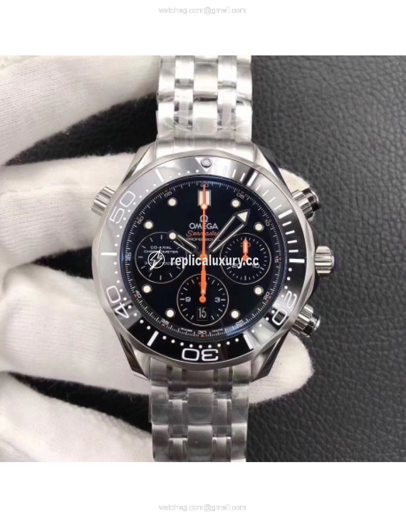 Omega Seamaster Diver 300M Co-Axial Chronograph 44MM 212.32.44.50.01.001 Noob Stainless Steel Black 