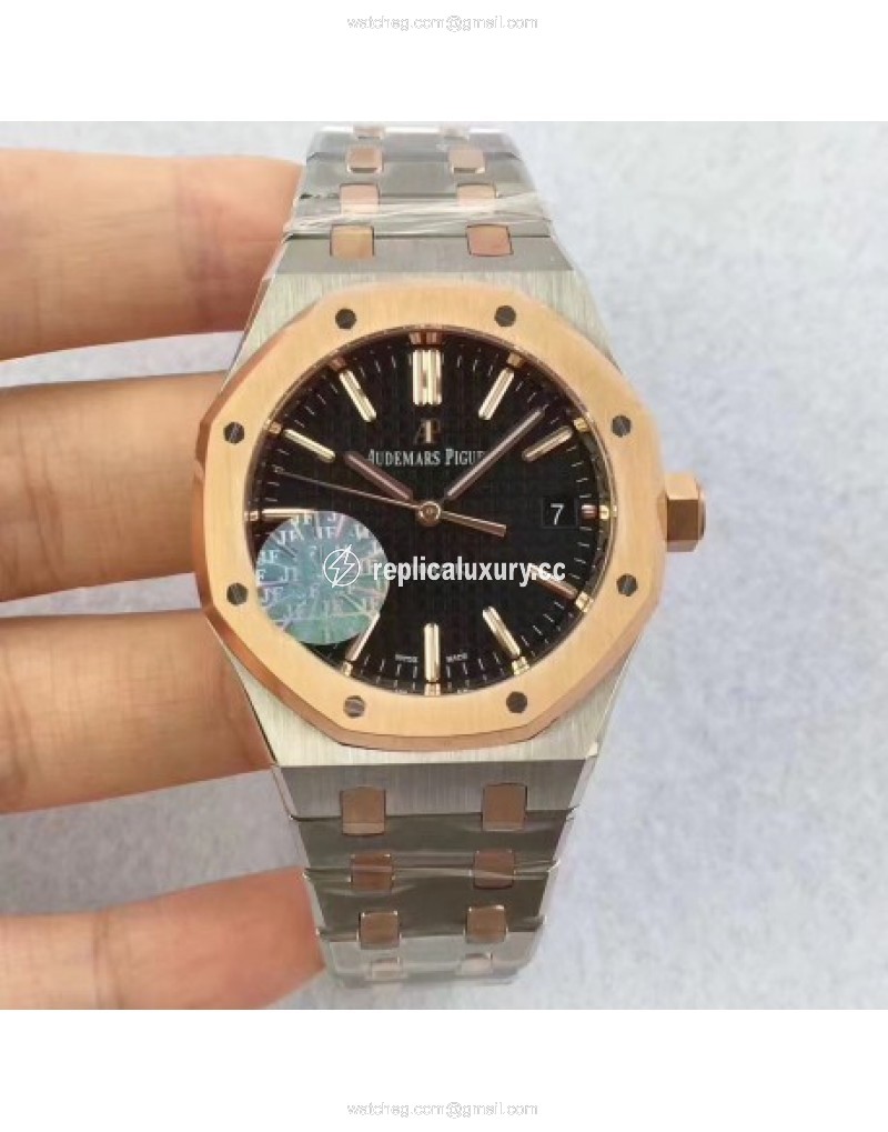 Audemars Piguet Royal Oak 15450 JF Stainless Steel & Rose Gold Black 