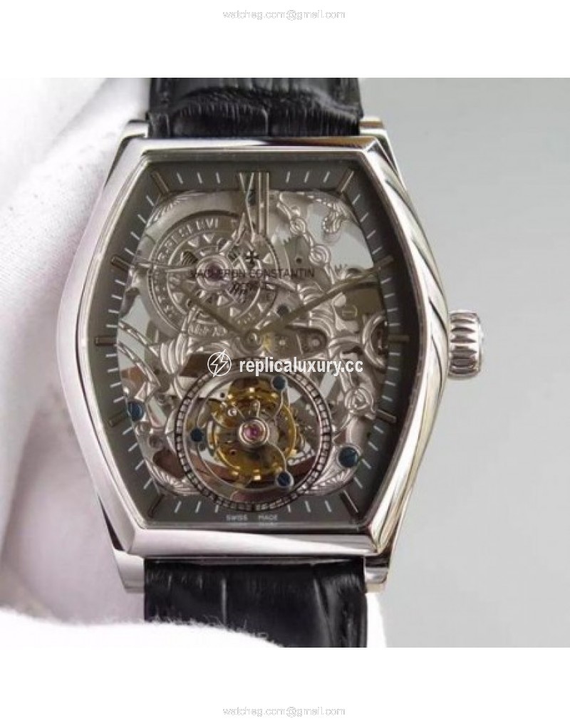 Vacheron Constantin Malte Tourbillon Stainless Steel Skeleton & Black 