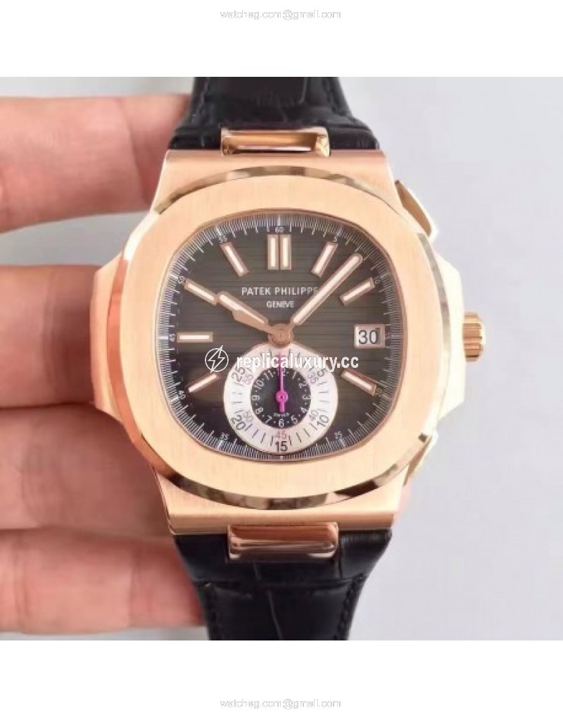 Patek Philippe Nautilus Chronograph 5980R JF Rose Gold Black 