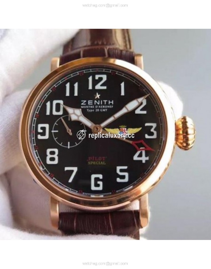 Zenith Pilot Type 20 GMT RG/LE 45mm Best Edition Black 