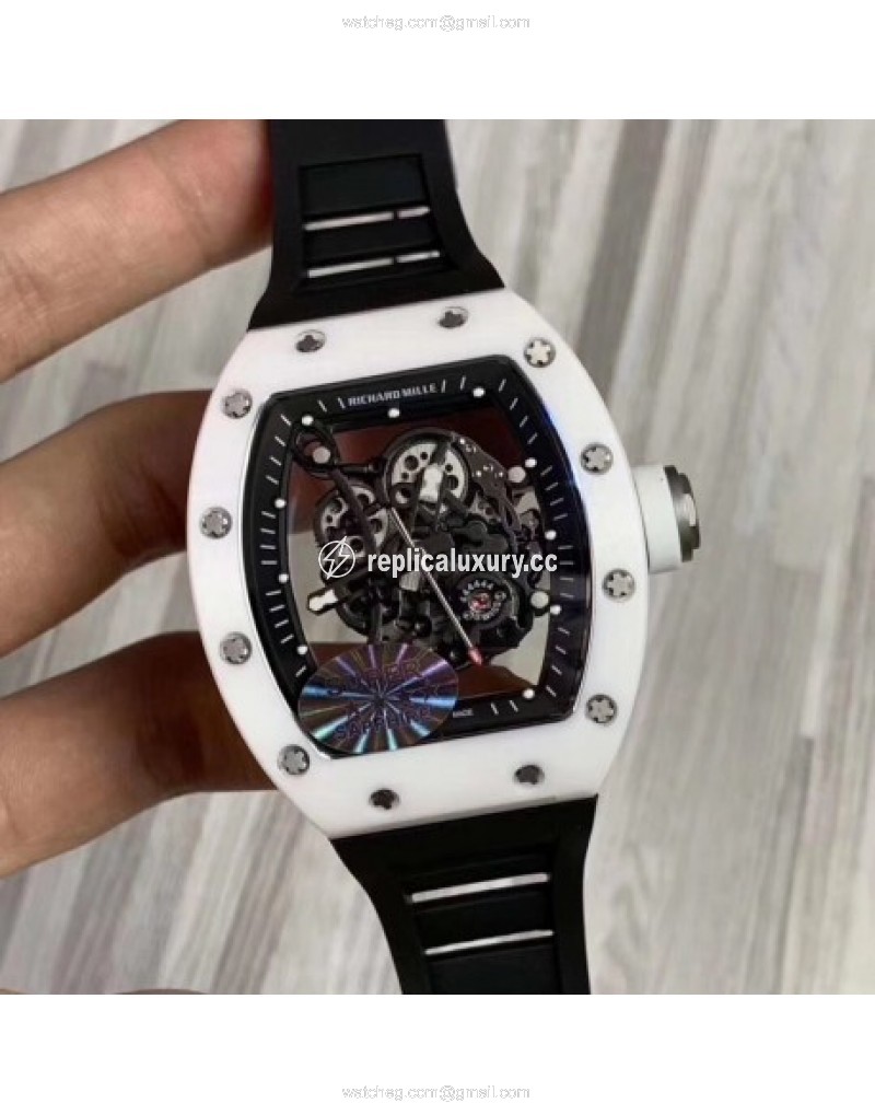 Richard Mille RM55 KV White Ceramic Skeleton 
