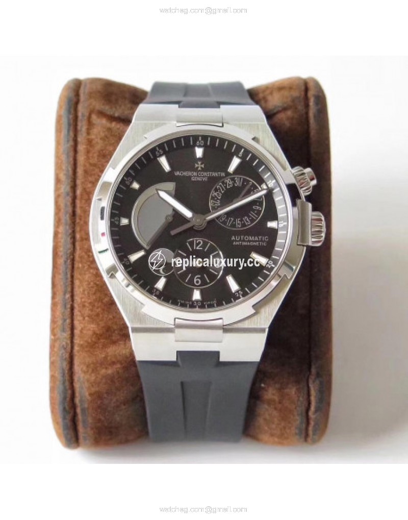 Vacheron Constantin Overseas Dual Time 47450/000W-9511 TWA Stainless Steel Black 