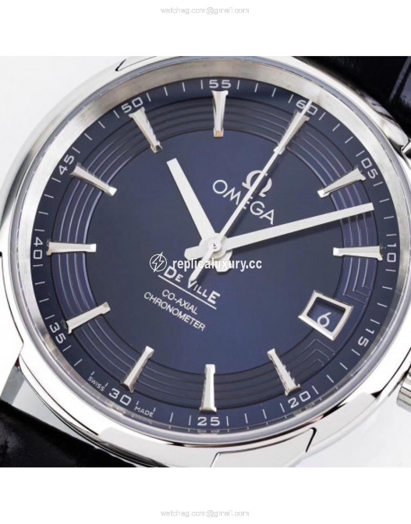 Omega De Ville Hour Vision Co-Axial 41MM 431.33.41.21.03.001 AC Stainless Steel Blue 