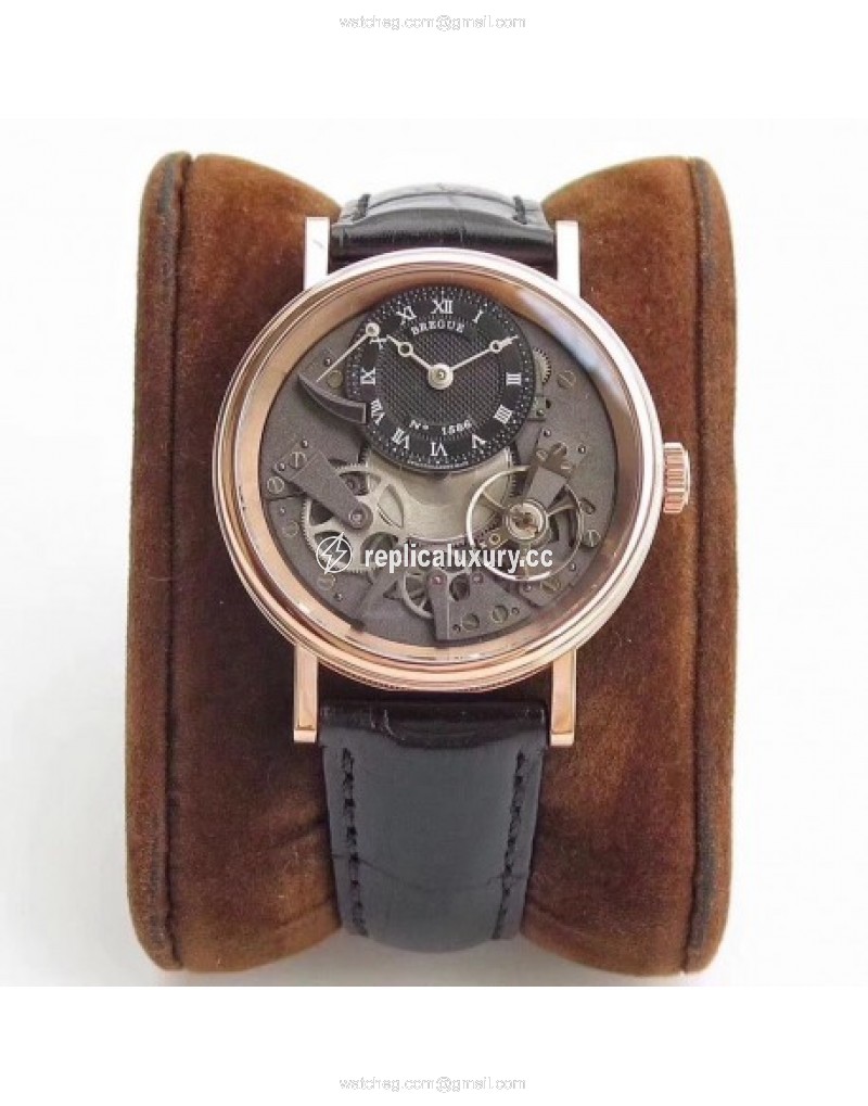 Breguet Tradition 7027 7027BR/R9/9V6 Noob Rose Gold Grey Skeleton 