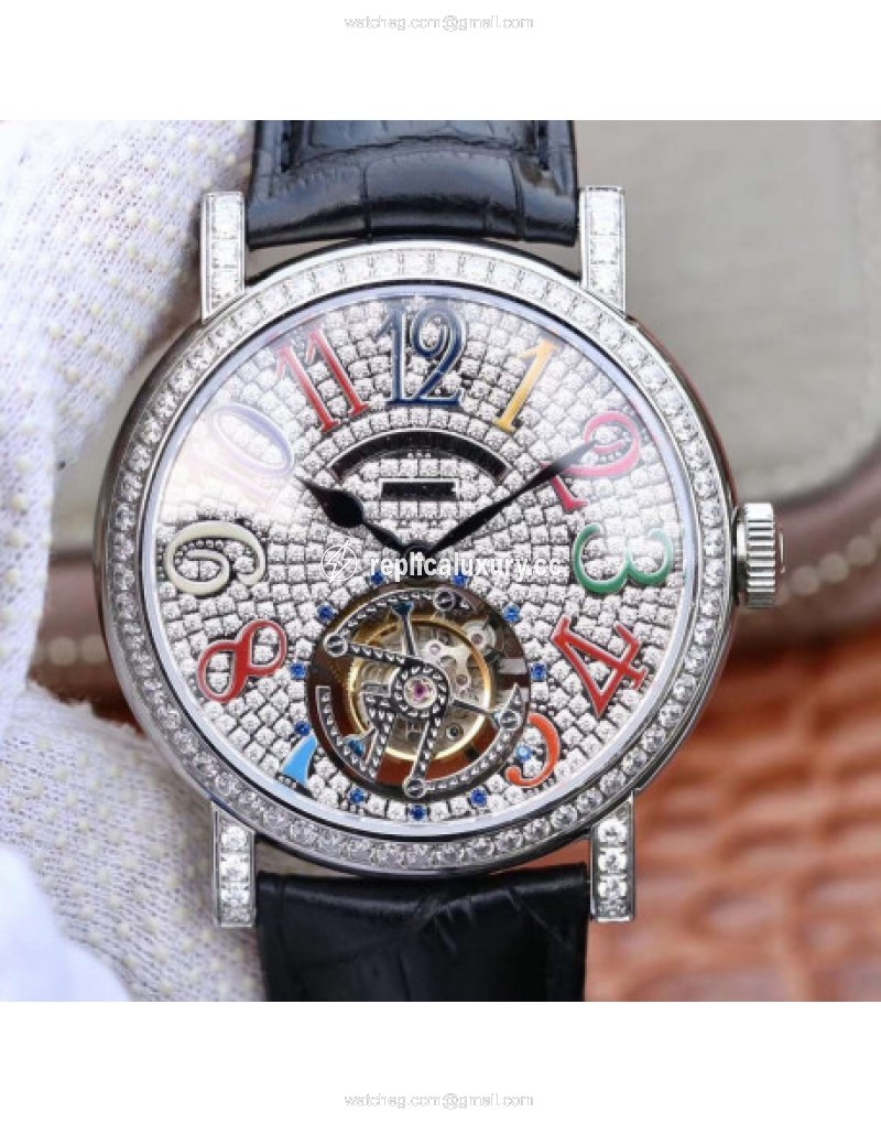 Franck Muller Round Color Dreams Tourbillon TWL Stainless Steel & Diamonds Diamond 