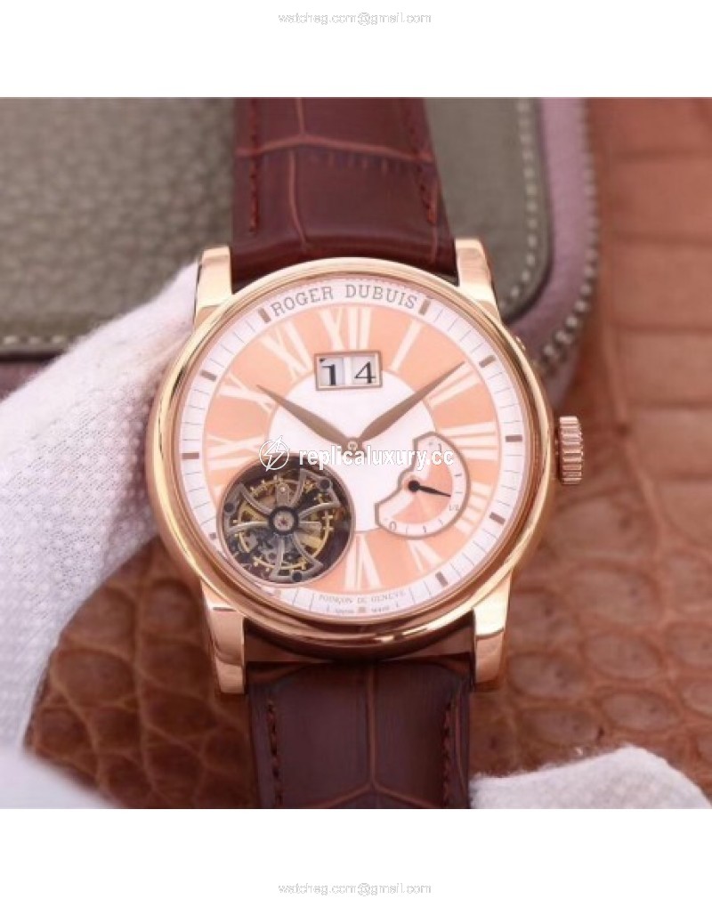 Roger Dubuis Hommage Flying Tourbillon RDDBHO0568 JB Rose Gold Rose Gold & White 