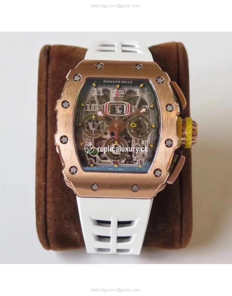 Richard Mille RM011 Felipe Massa Chronograph KV Rose Gold Skeleton 