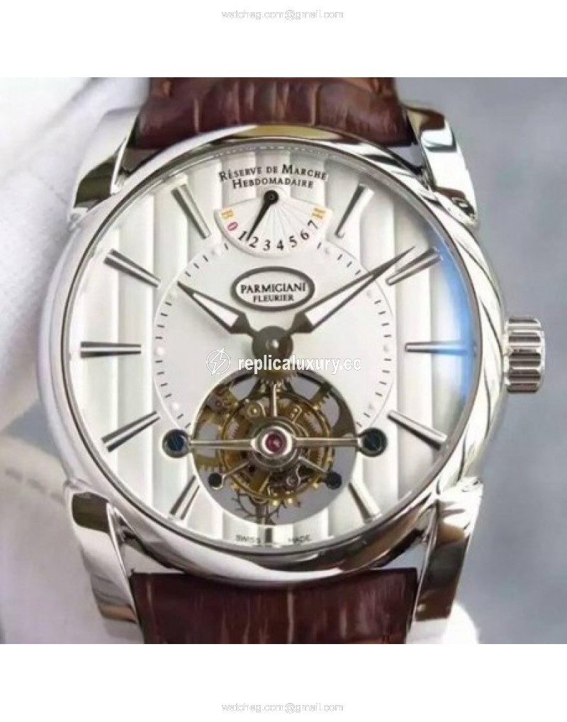 Parmigiani Fleurier Tonda Tourbillon Stainless Steel White 