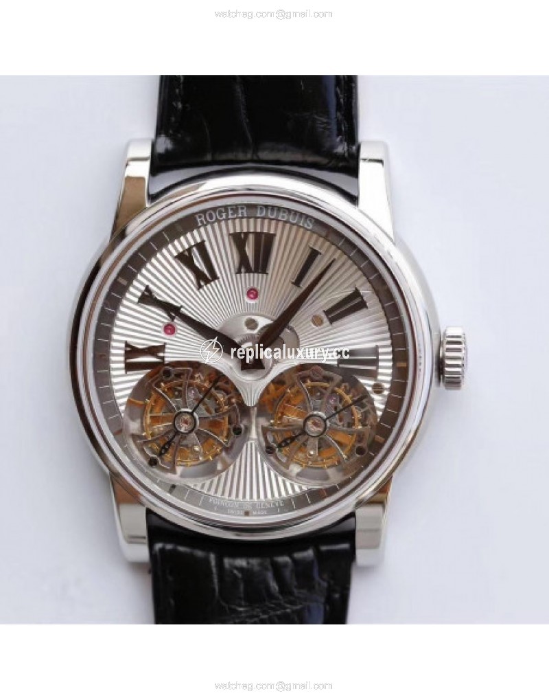 Roger Dubuis Hommage Double Flying Tourbillon RDDBHO0562 JB Stainless Steel Silver 