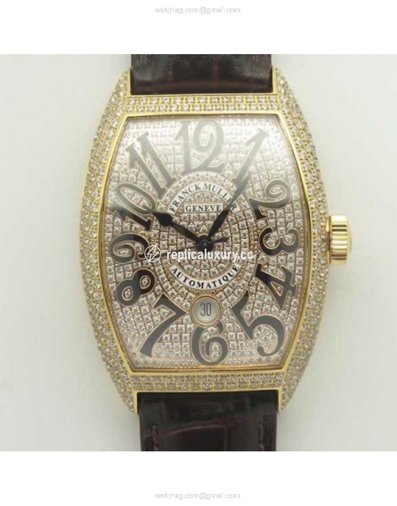 Franck Muller Casablanca 8880 SC DT GF Rose Gold & Diamonds Diamond 