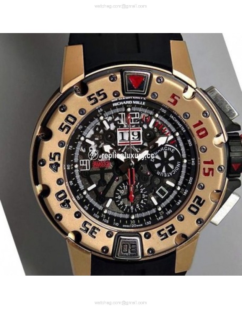 Richard Mille RM032 Rose Gold Black 