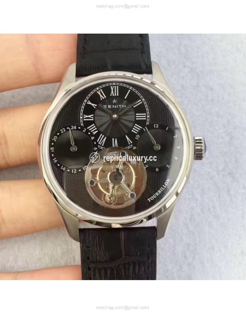 Zenith El Primero Tourbillon BP Stainless Steel Black 