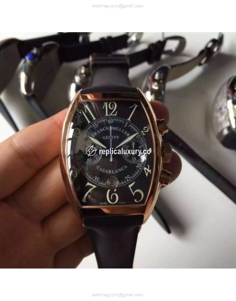 Franck Muller Casablanca Chronograph FM 8880 C CC Rose Gold Black 