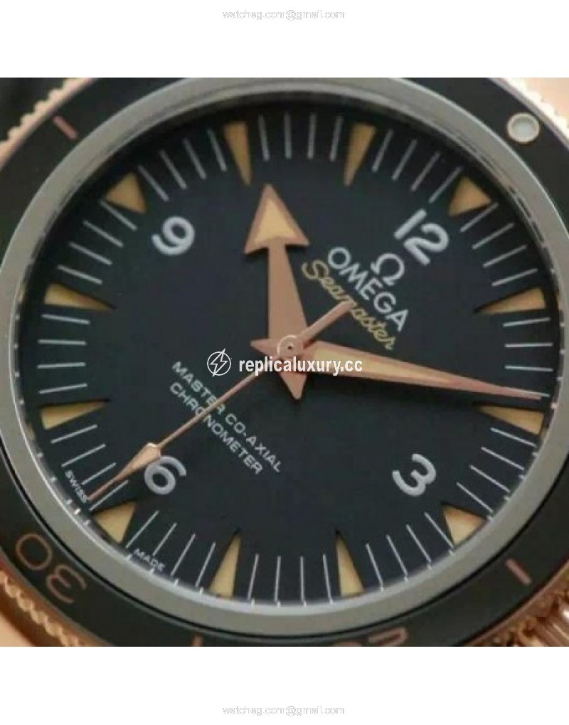 Omega Seamaster 300 Stainless Steel & Rose Gold Black 