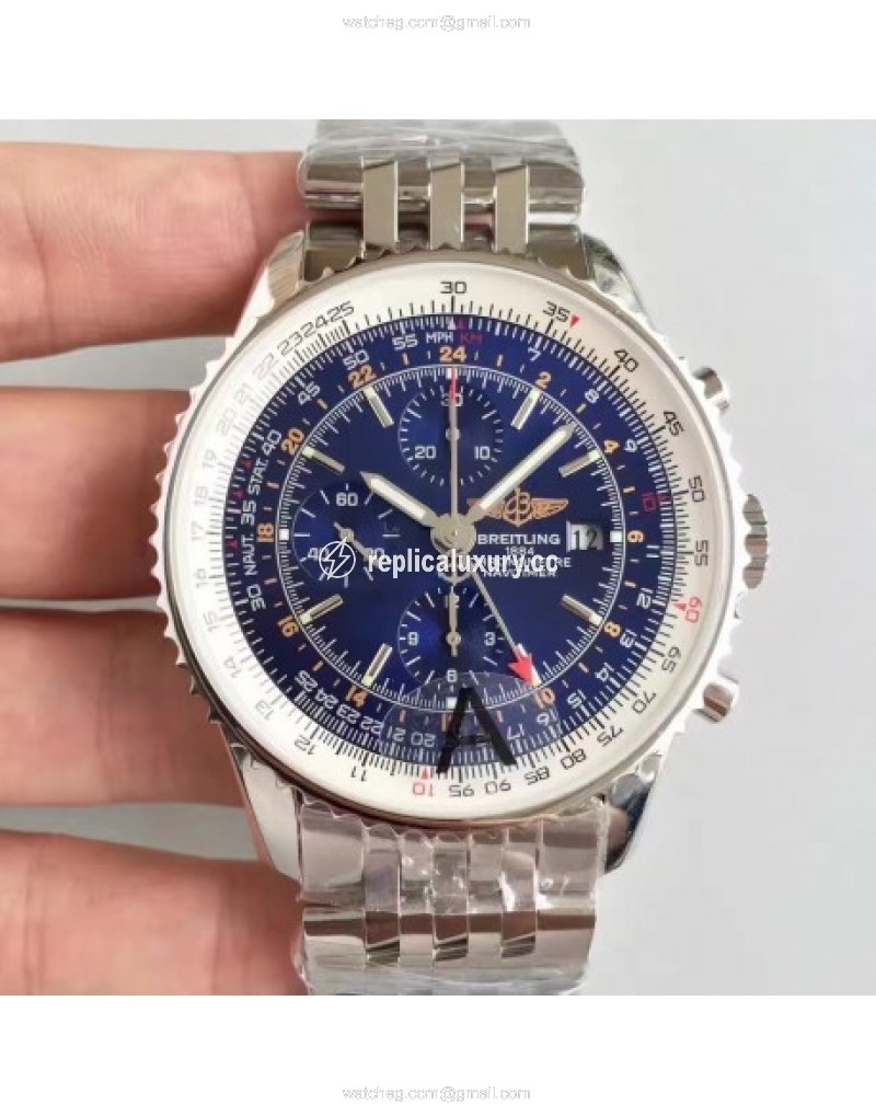 Breitling Navitimer World A2432212/C561-443A JF Stainless Steel Blue 