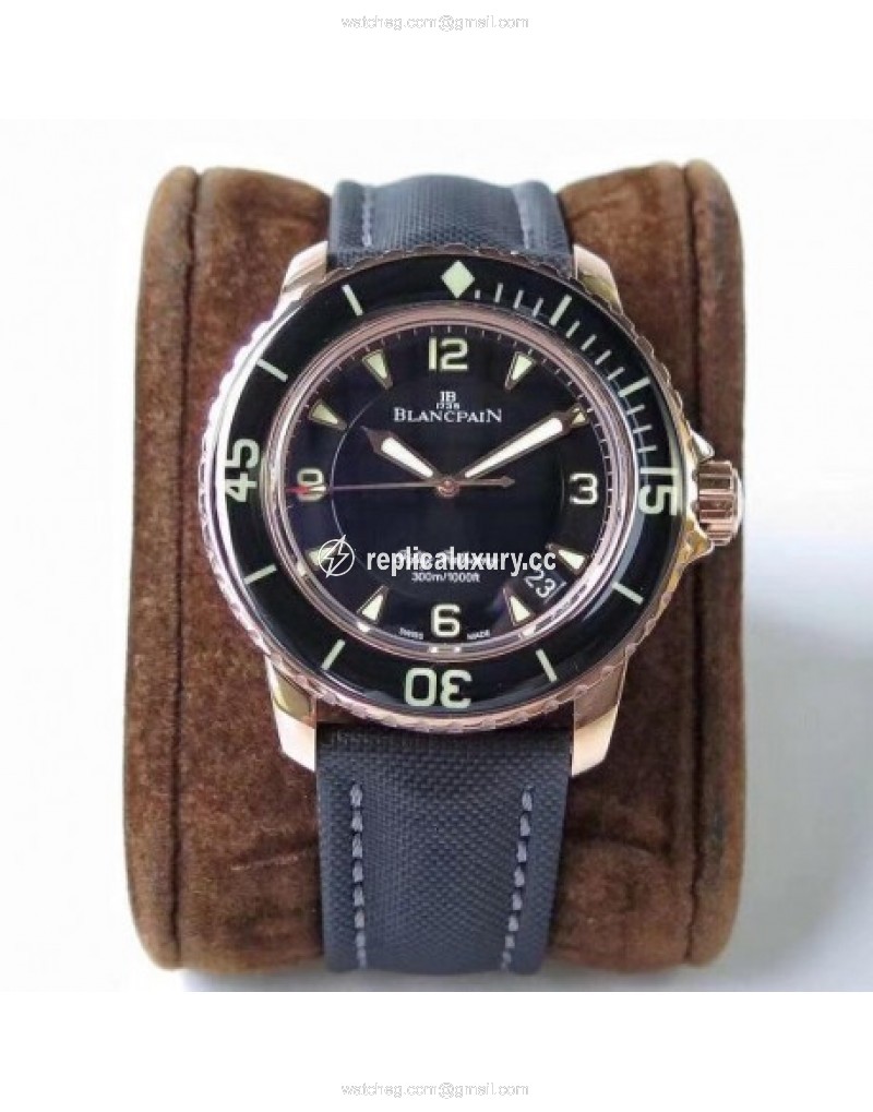 Blancpain Fifty Fathoms 5015 3630 52 ZF Rose Gold Black 