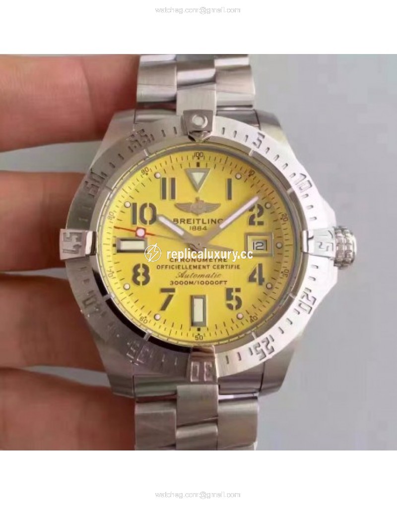 Breitling Avenger II Seawolf A1733110/I519/169A Noob Stainless Steel Yellow 