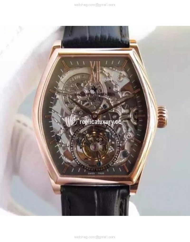 Vacheron Constantin Malte Tourbillon Rose Gold Skeleton & Black 