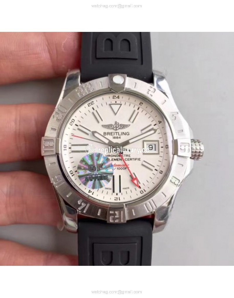 Breitling Avenger II GMT A3239011/G778/153S GF Stainless Steel White 