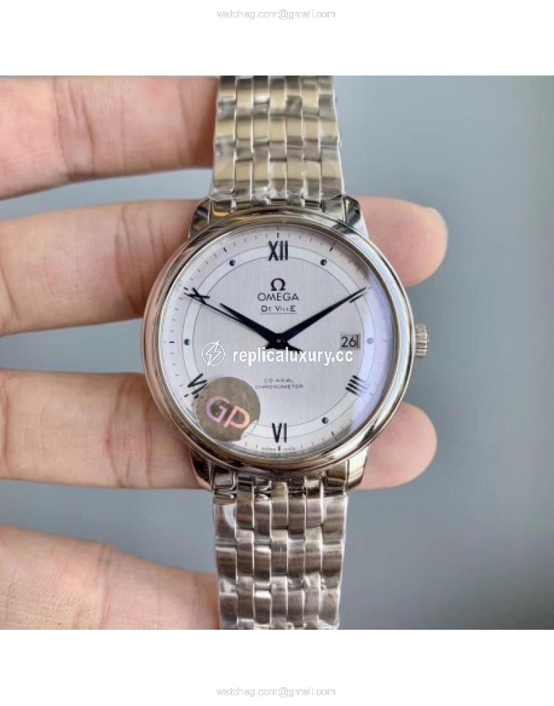 Omega De Ville Prestige Co-Axial 39.5MM 424.10.40.20.02.001 GP V2 Stainless Steel Silver 