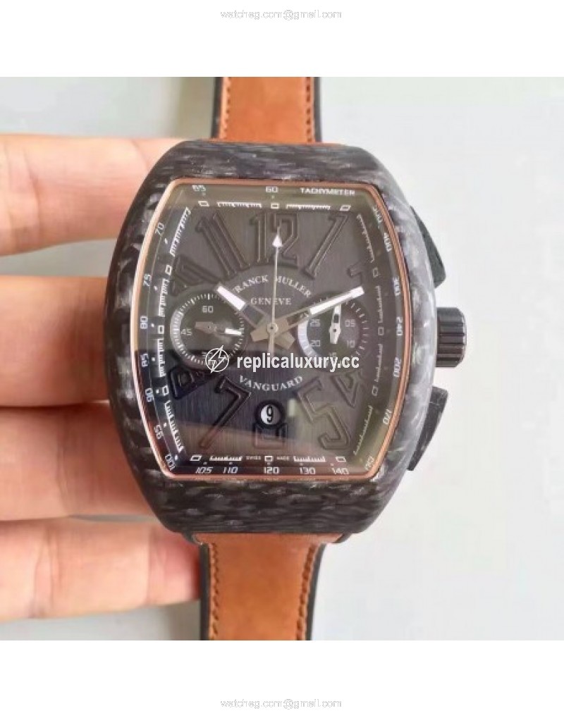 Franck Muller Vanguard Carbon FM V 45 CC DT CB NR Forged Carbon Black & Gold 
