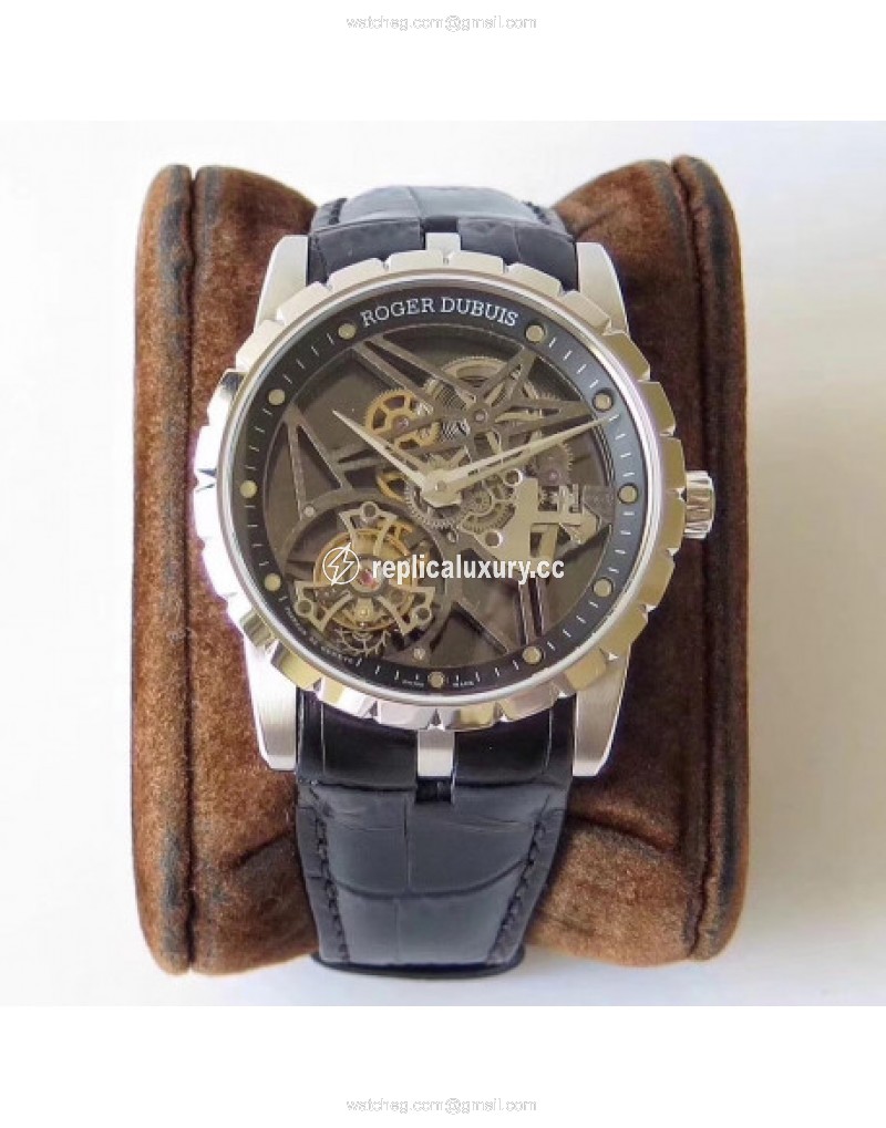 Roger Dubuis Excalibur Skeleton Flying Tourbillon RDDBEX0393 BBR Stainless Steel Skeleton 