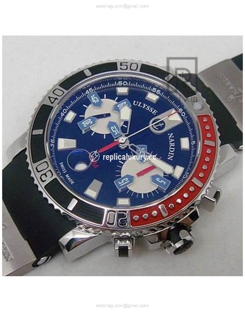 Ulysse Nardin Maxi Marine Diver Chronograph Stainless Steel Black 