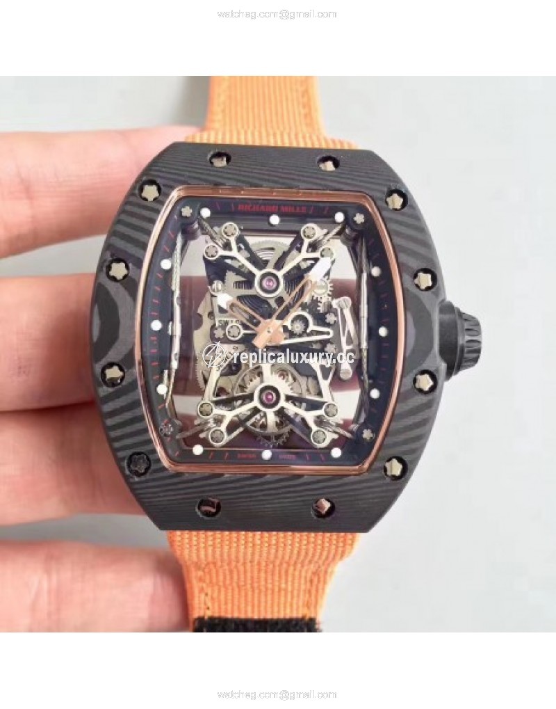 Richard Mille RM50-27-01 NTPT KV Black Forged Carbon Black & Gold Skeleton 