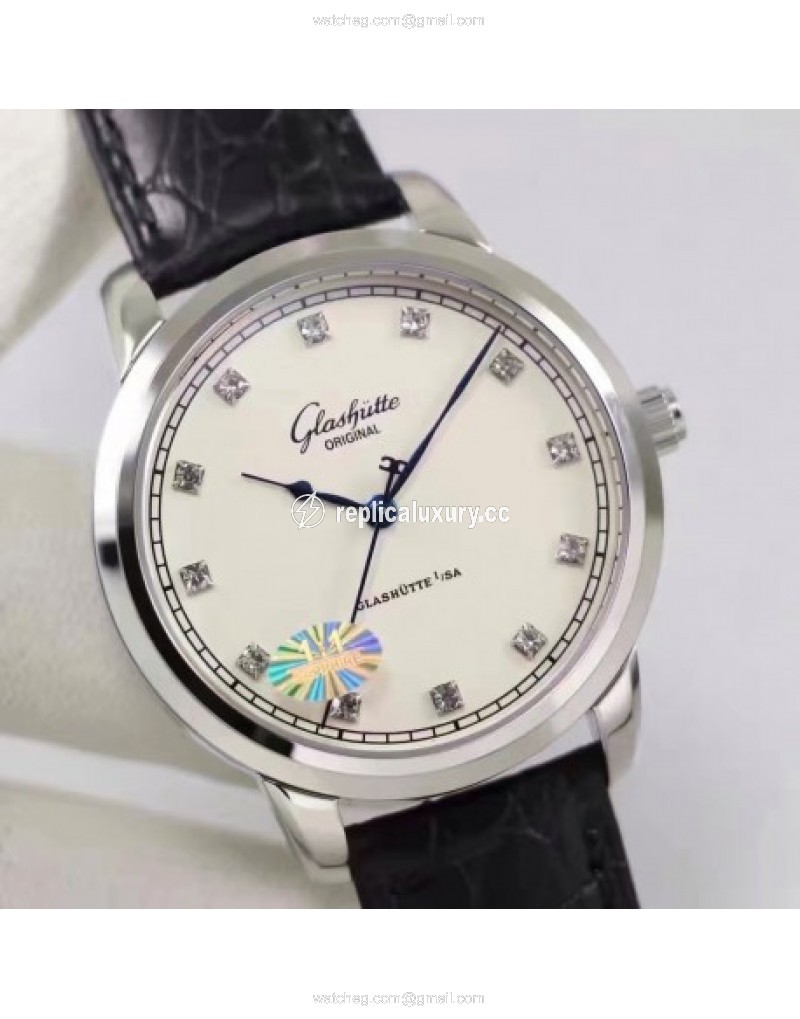 Glashutte Original Senator Excellence 1-36-01-01-02-01 GF Stainless Steel White & Diamonds 