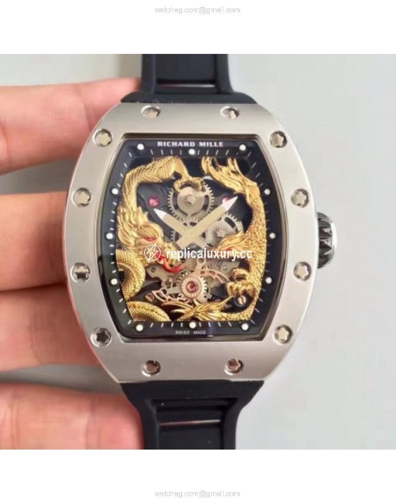 Richard Mille RM57-01 Jackie Chan Stainless Steel Yellow Gold 