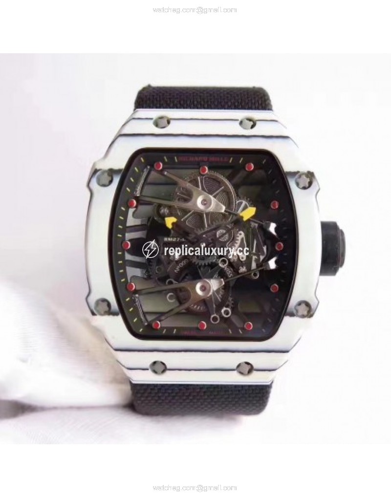Richard Mille RM27-02 Rafael Nadal KV White Forged Carbon Black Skeleton 