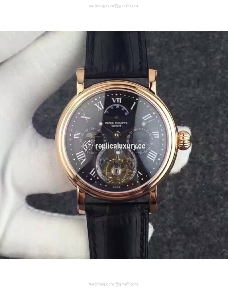 Patek Philippe Grand Complication Tourbillon Rose Gold Black 