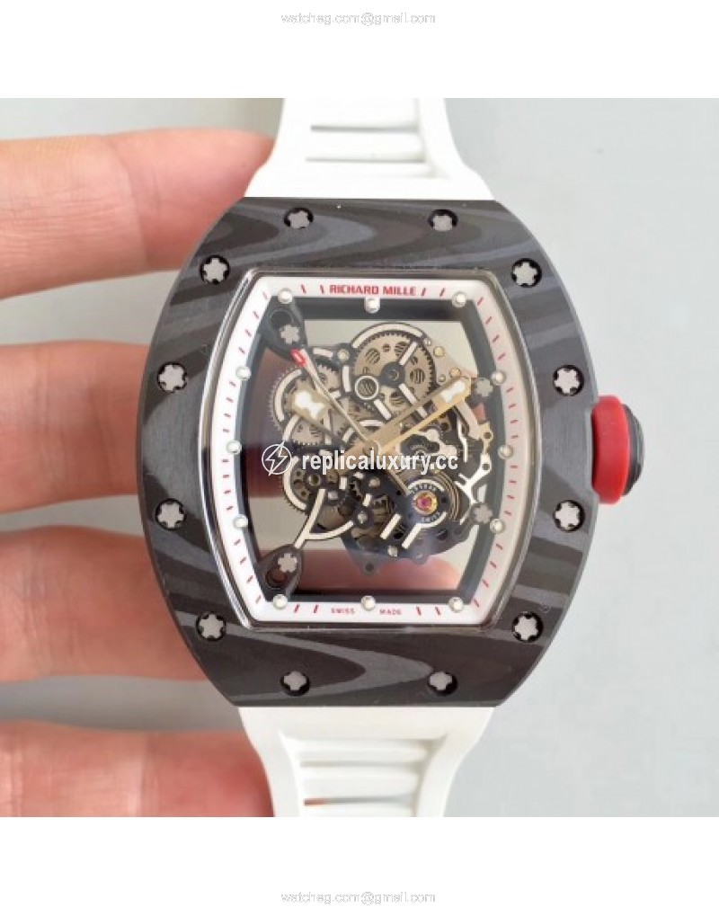 Richard Mille RM055 Bubba Watson KV Forged Carbon White Skeleton 