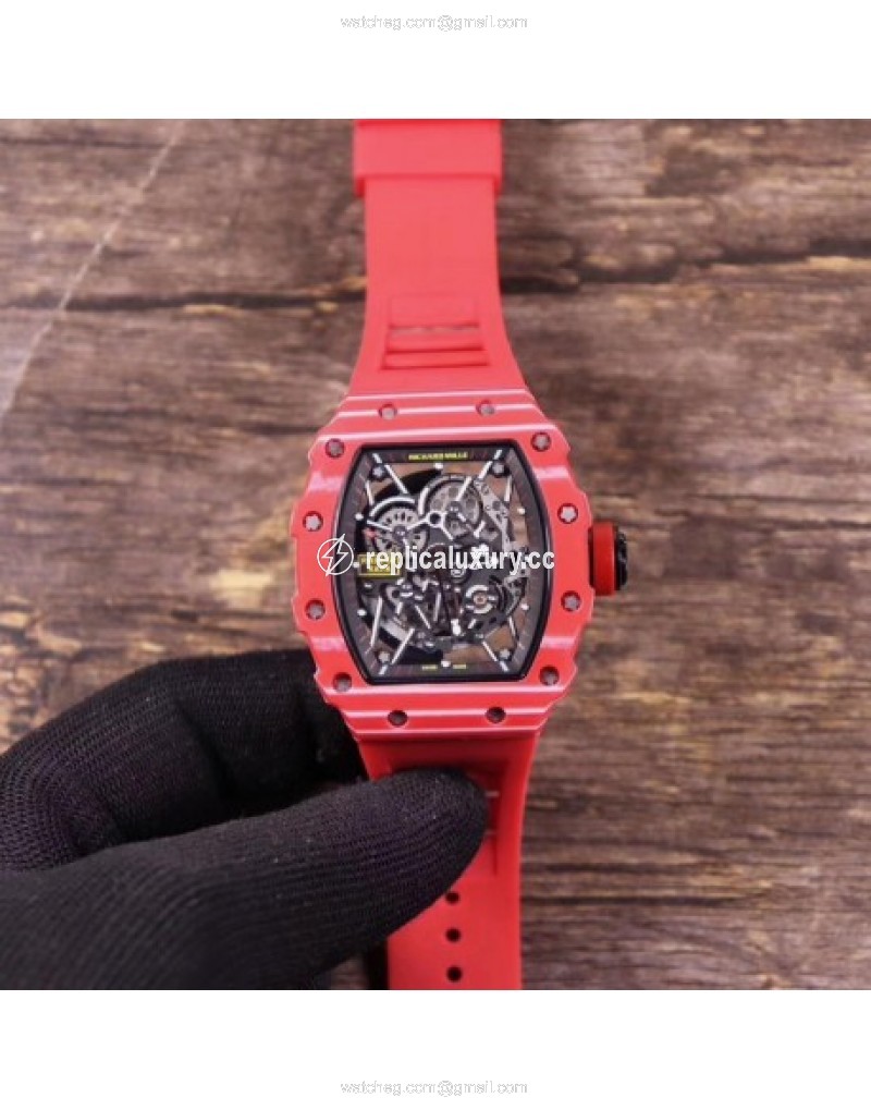 Richard Mille RM35-02 Rafael Nadal KV Red & White Forged Carbon Skeleton 
