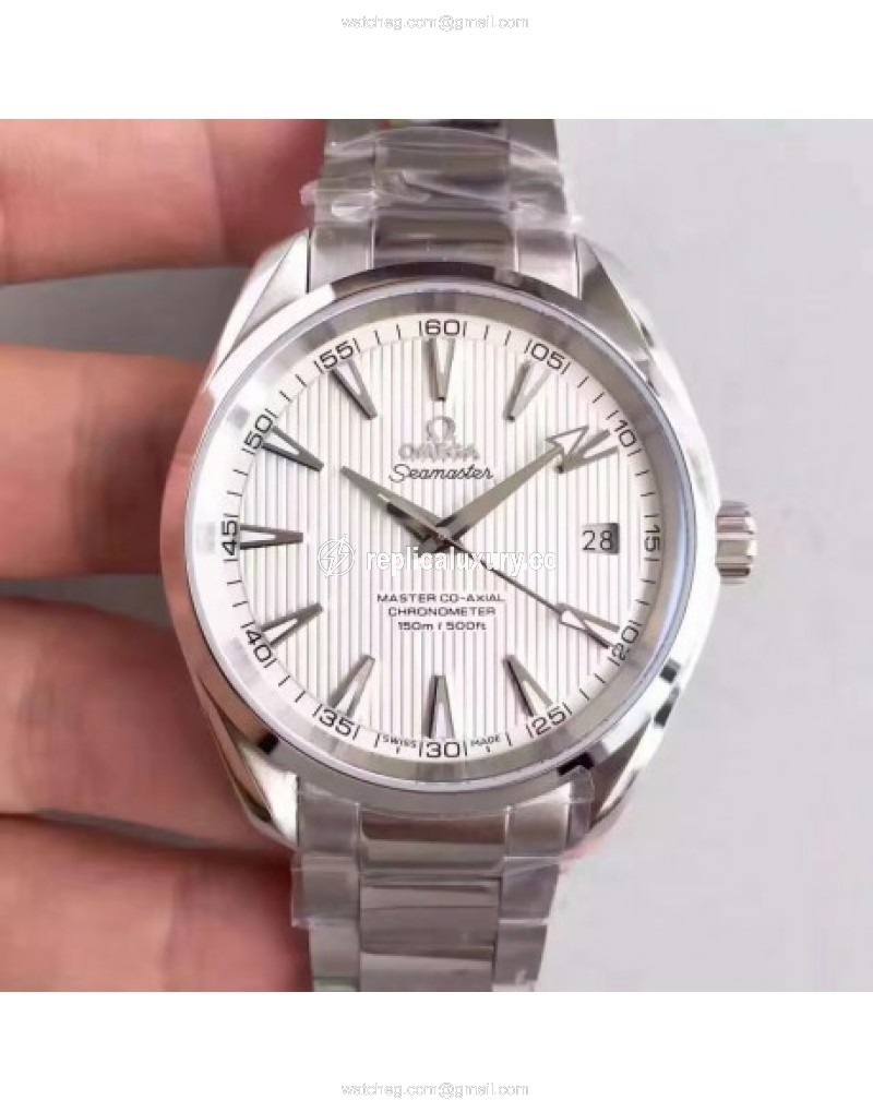 Omega Seamaster Aqua Terra 150M Master Co-Axial 231.10.42.21.02.003 KW Stainless Steel White 