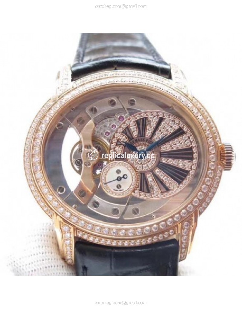 Audemars Piguet Royal Millenary 4101 15350 V9 Rose Gold & Diamonds Rose Gold Skeleton 