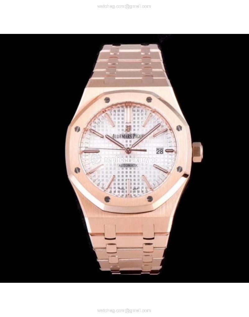 Audemars Piguet Royal Oak 15450 JF V5 Rose Gold Silver 