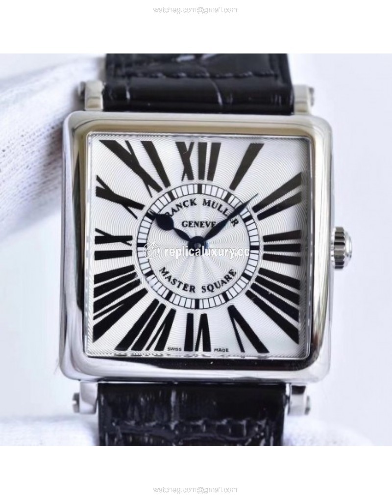 Franck Muller Master Square Ladies 6002 M QZ R GF Stainless Steel White 