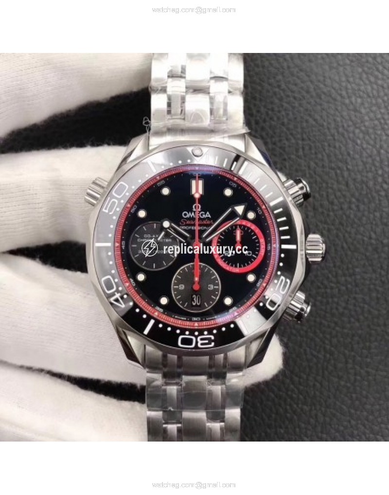 Omega Seamaster Diver 300M Chronograph 44MM ETNZ 212.32.44.50.01.001 Noob Stainless Steel Black 